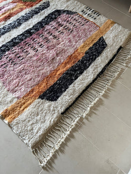 Custom Beni Ouarain Color Soft Wool Rug | Style Moroccan Rug | Handmade Moroccan rug