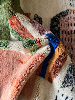 Custom Beni Ouarain Color Soft Wool Rug | Style Moroccan Rug | Handmade Moroccan rug