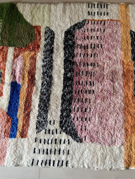 Custom Beni Ouarain Color Soft Wool Rug | Style Moroccan Rug | Handmade Moroccan rug