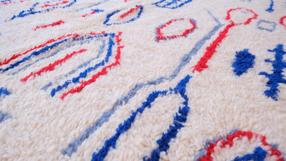 New Azilal 252.00 cm x 144.00 cm | Abstract Azilal Rug | Hand-Knotted Moroccan Artisan Rug