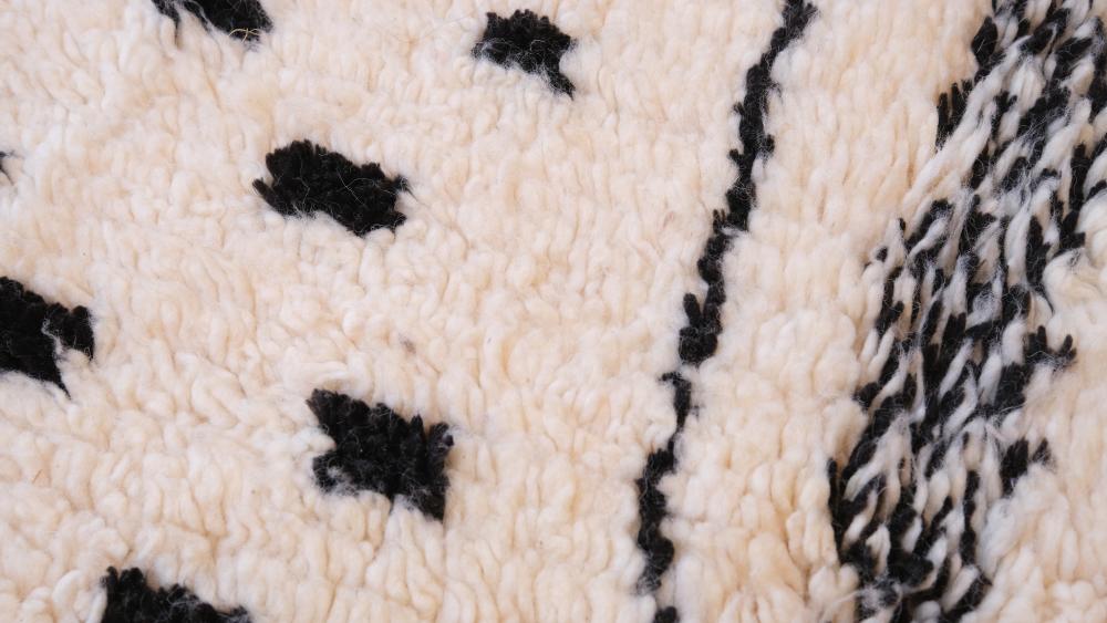 New Azilal 254.00 cm x 154.00 cm | Abstract Pink and Black Area Rug