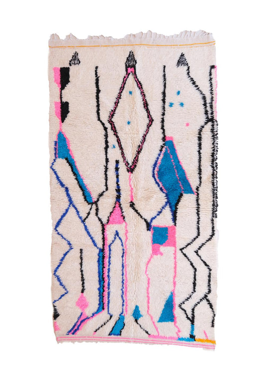 New Azilal 234.00 cm x 129.00 cm | Hand-Knotted Wool & Cotton Rug