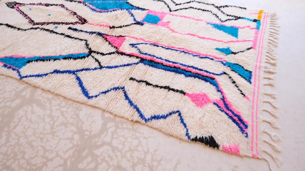 New Azilal 234.00 cm x 129.00 cm | Hand-Knotted Wool & Cotton Rug