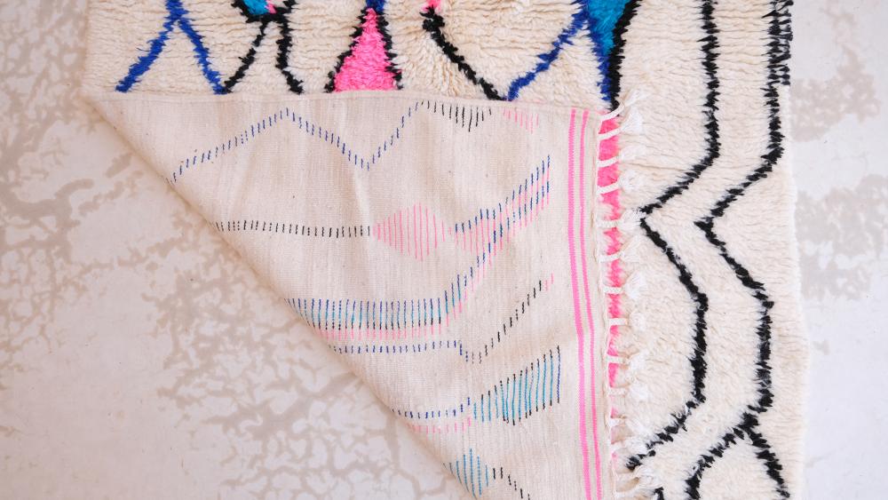 New Azilal 234.00 cm x 129.00 cm | Hand-Knotted Wool & Cotton Rug