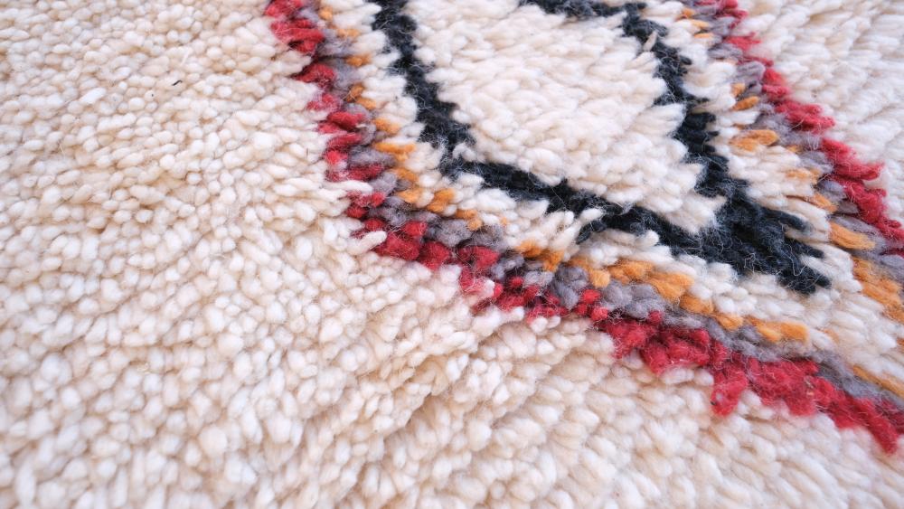 New Modren Azilal RUG 253.00 cm x 205.00 cm | Moroccan Tribal Decor| Azilal Wool Rug