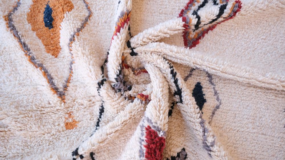 New Modren Azilal RUG 253.00 cm x 205.00 cm | Moroccan Tribal Decor| Azilal Wool Rug