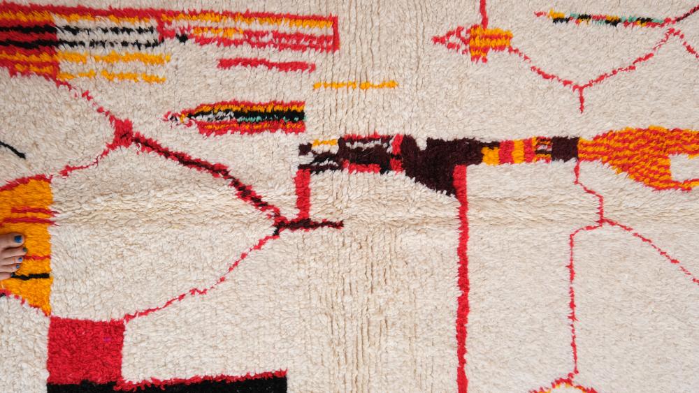 New Azilal 259.00 cm x 145.00 cm | Authentic Azilal Washable Moroccan Rug