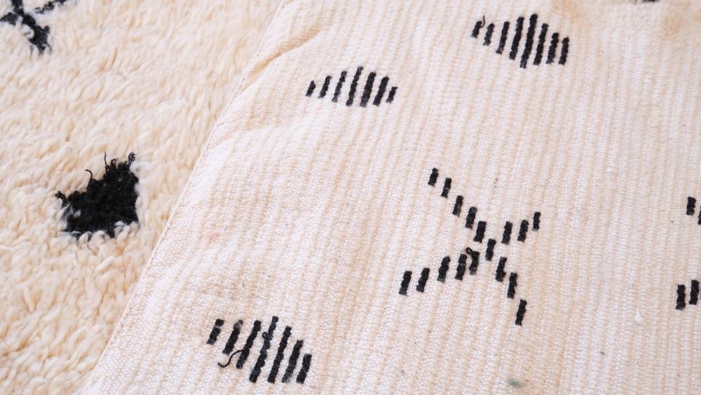 New Azilal 237.00 cm x 205.00 cm | Cream Soft Moroccan Rug For Any Space