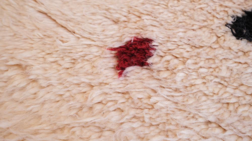 New Azilal 237.00 cm x 205.00 cm | Cream Soft Moroccan Rug For Any Space